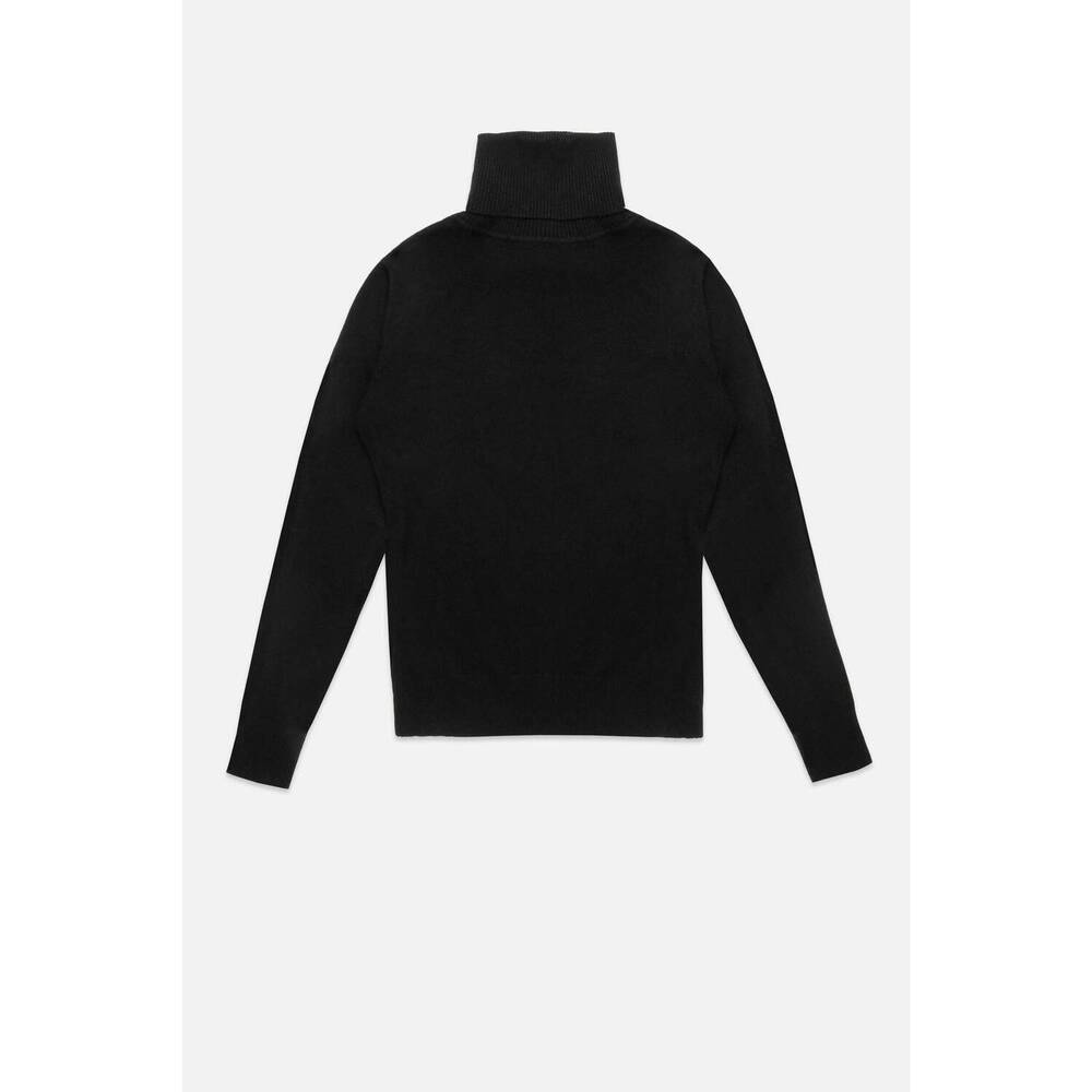NEW DELUC women's silene turtleneck sweater in black
